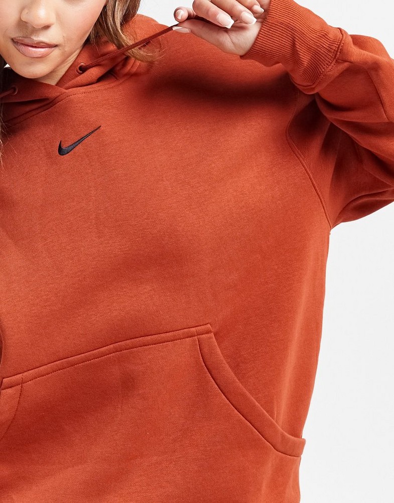 Bluza damska NIKE BLUZA Z KAPTUREM NSW PHNX FLC OS PO HOODIE DQ5860-832 Brązowy