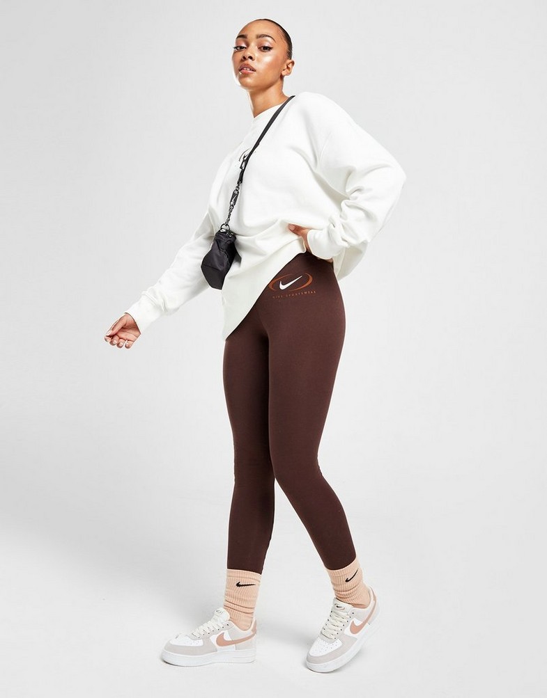 Дамски клин NIKE КЛИН W NSW LGGNG HR PRNT SWSH FN7699-227 Кафяв