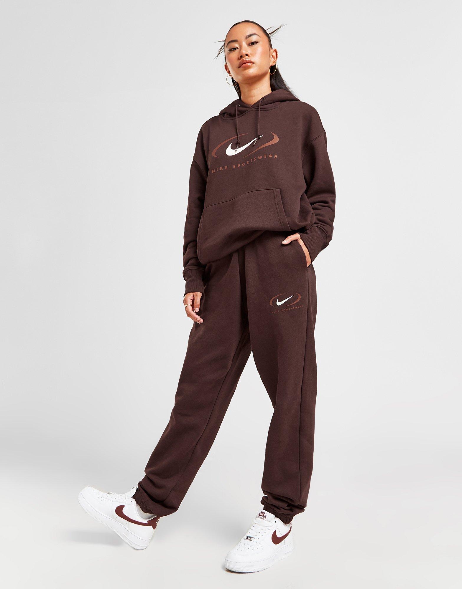 Жіночі штани NIKE ШТАНИ NSW PHNX FLC HR OS PANT PRNT FN7716-227 Коричневий