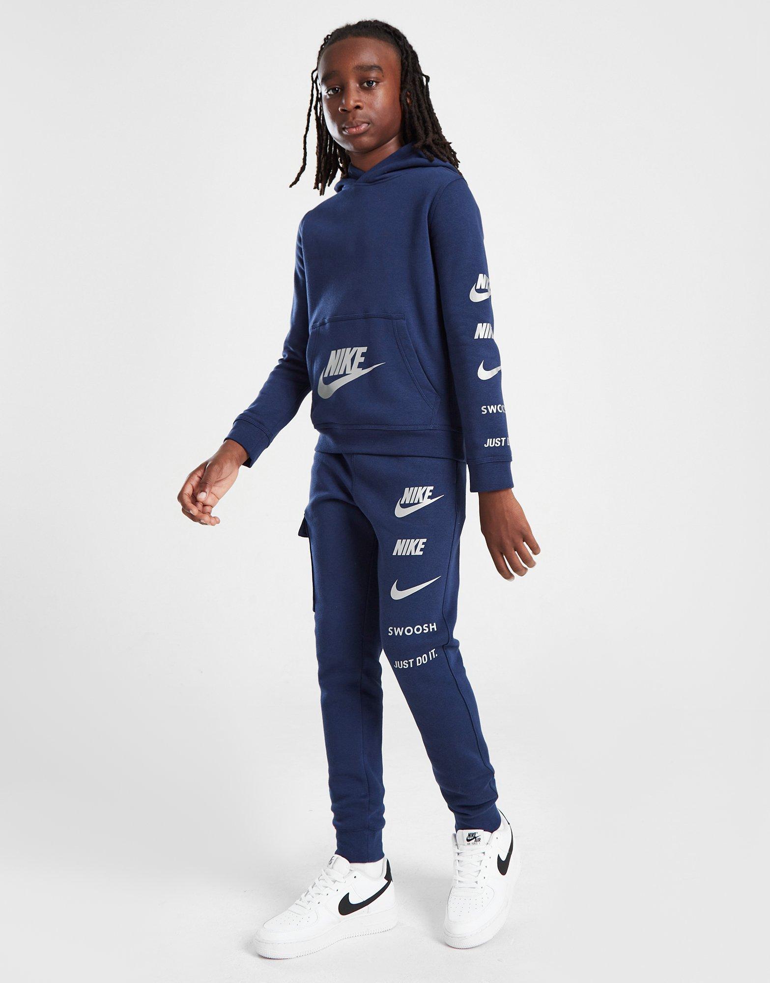 Dětské kalhoty NIKE KALHOTY  NSW SI FLC CARGO PANT BB FN7712-410 Tmavě modrá