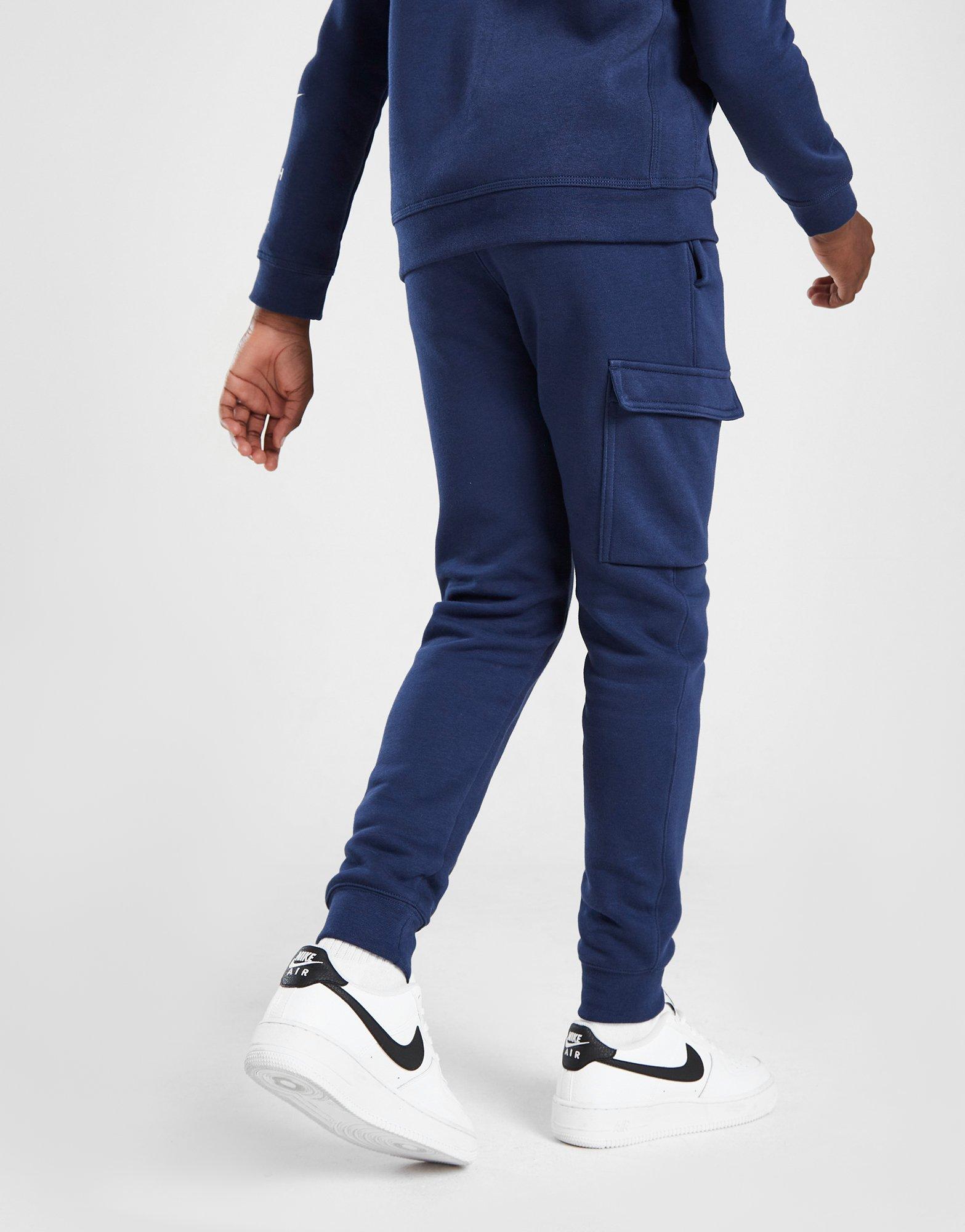 Dětské kalhoty NIKE KALHOTY  NSW SI FLC CARGO PANT BB FN7712-410 Tmavě modrá