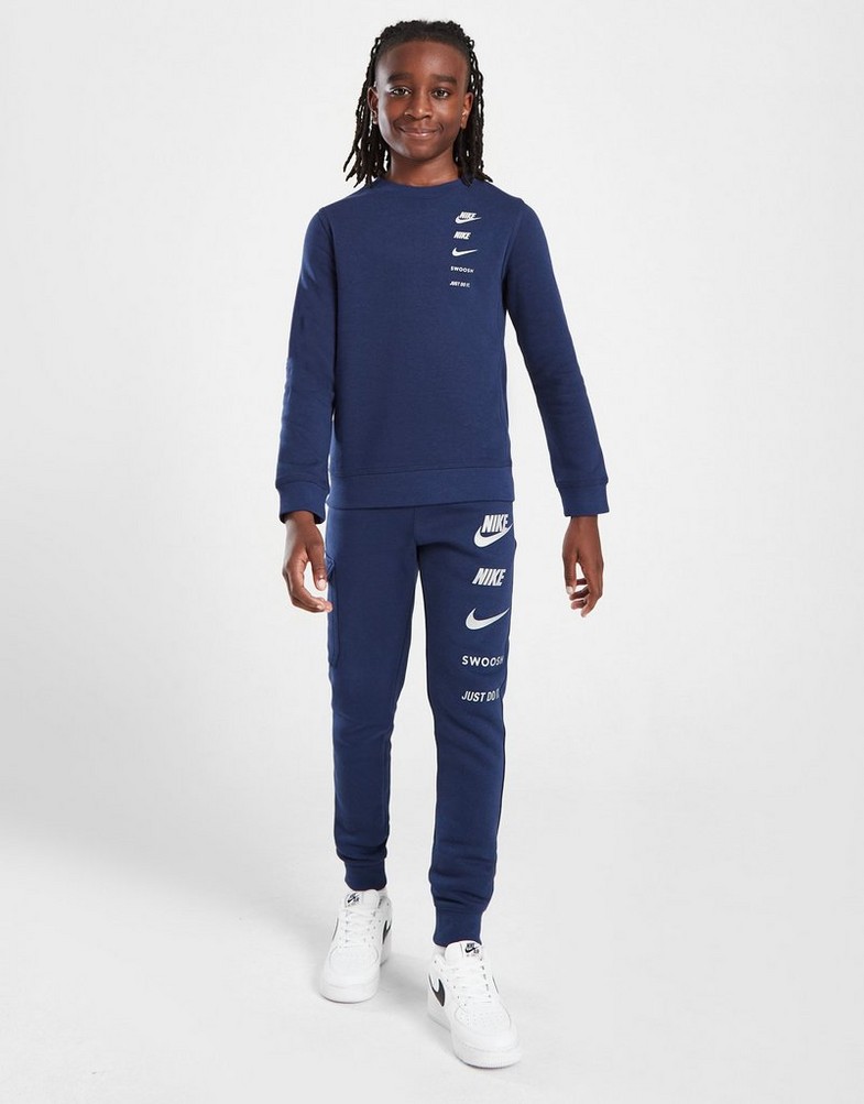 Bluza dziecięca NIKE BLUZA NSW SI FLC CREW BB FN7711-410 Granatowy
