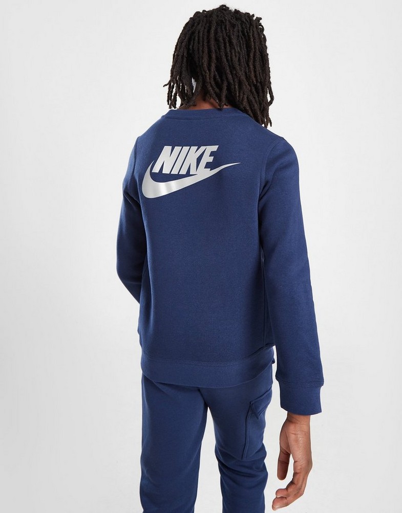 Bluza dziecięca NIKE BLUZA NSW SI FLC CREW BB FN7711-410 Granatowy