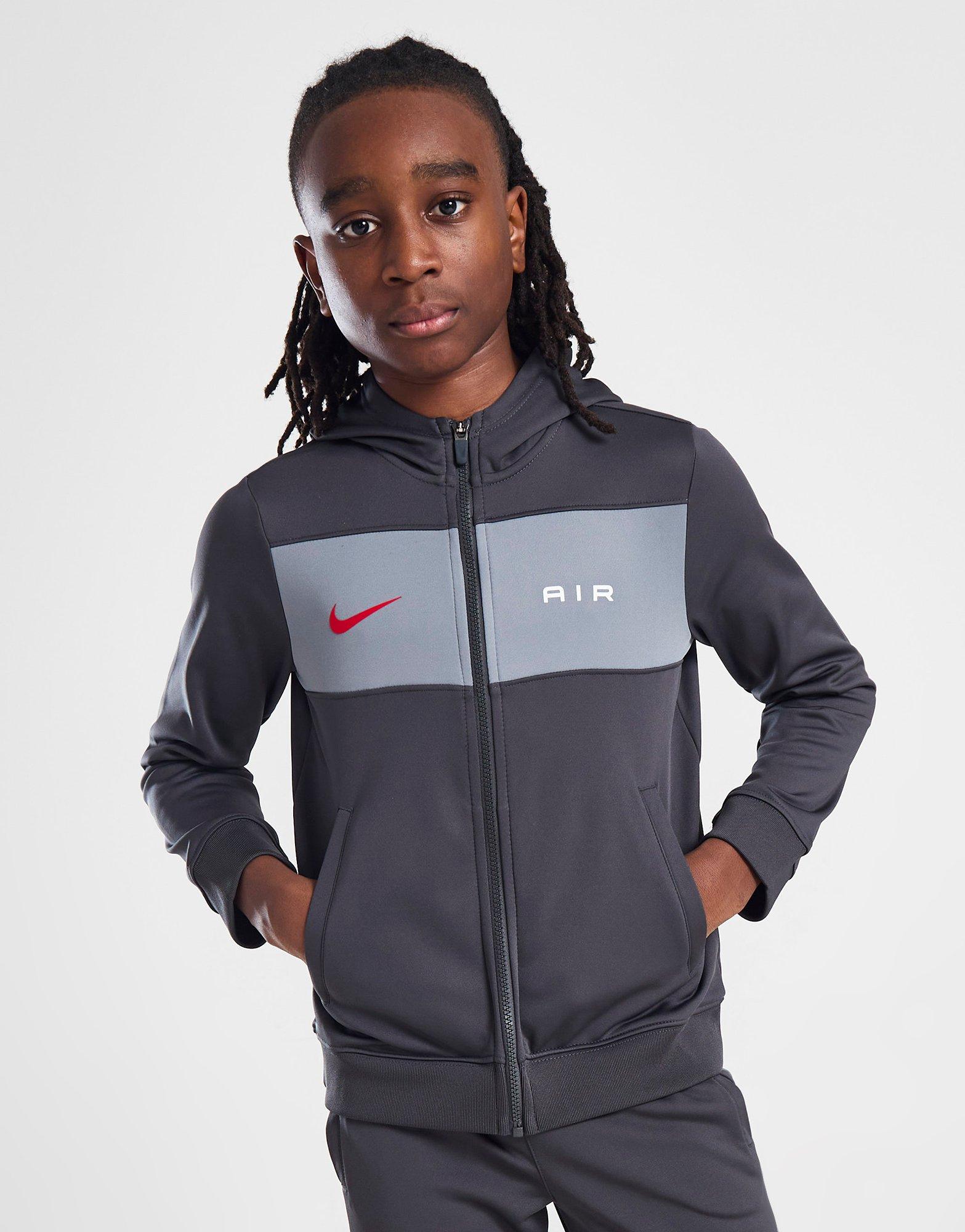 Дитячі кофти NIKE КОФТА НА БЛИСКАВЦІ З   КАПЮШОНОМ NSW N AIR PK HD FV2344-060 Сірий