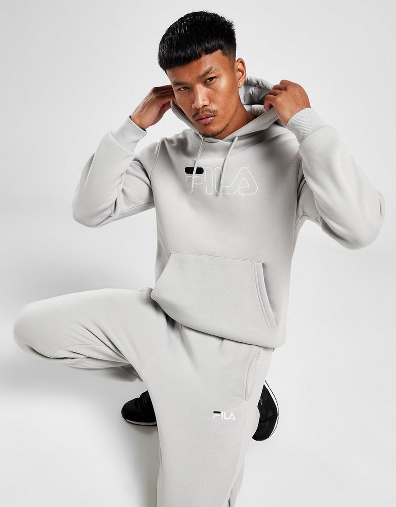 Bluza męska FILA BLUZA Z KAPTUREM FILA ADIR HOOD GRY FW23JDM002ADIRGRY Szary
