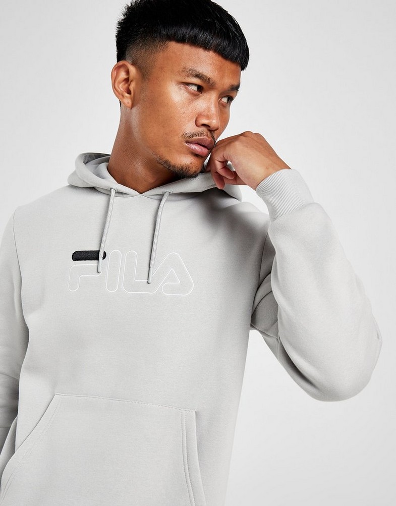 Bluza męska FILA BLUZA Z KAPTUREM FILA ADIR HOOD GRY FW23JDM002ADIRGRY Szary