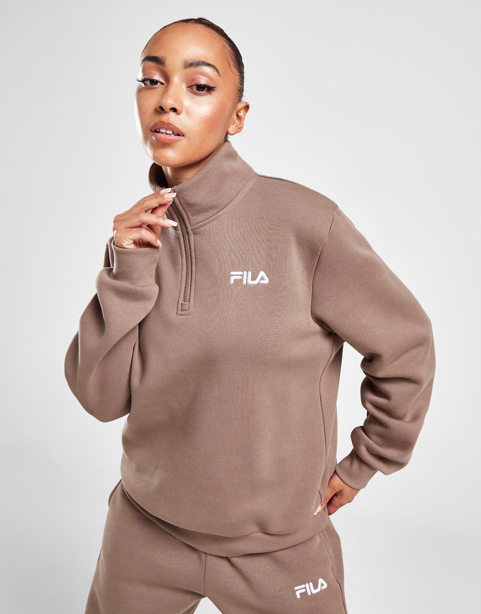 Ženski gornji dio trenirke FILA VESTA RASKOPČANA FILA EMERY BRN FW23JDW003EMERYBRN smeđa