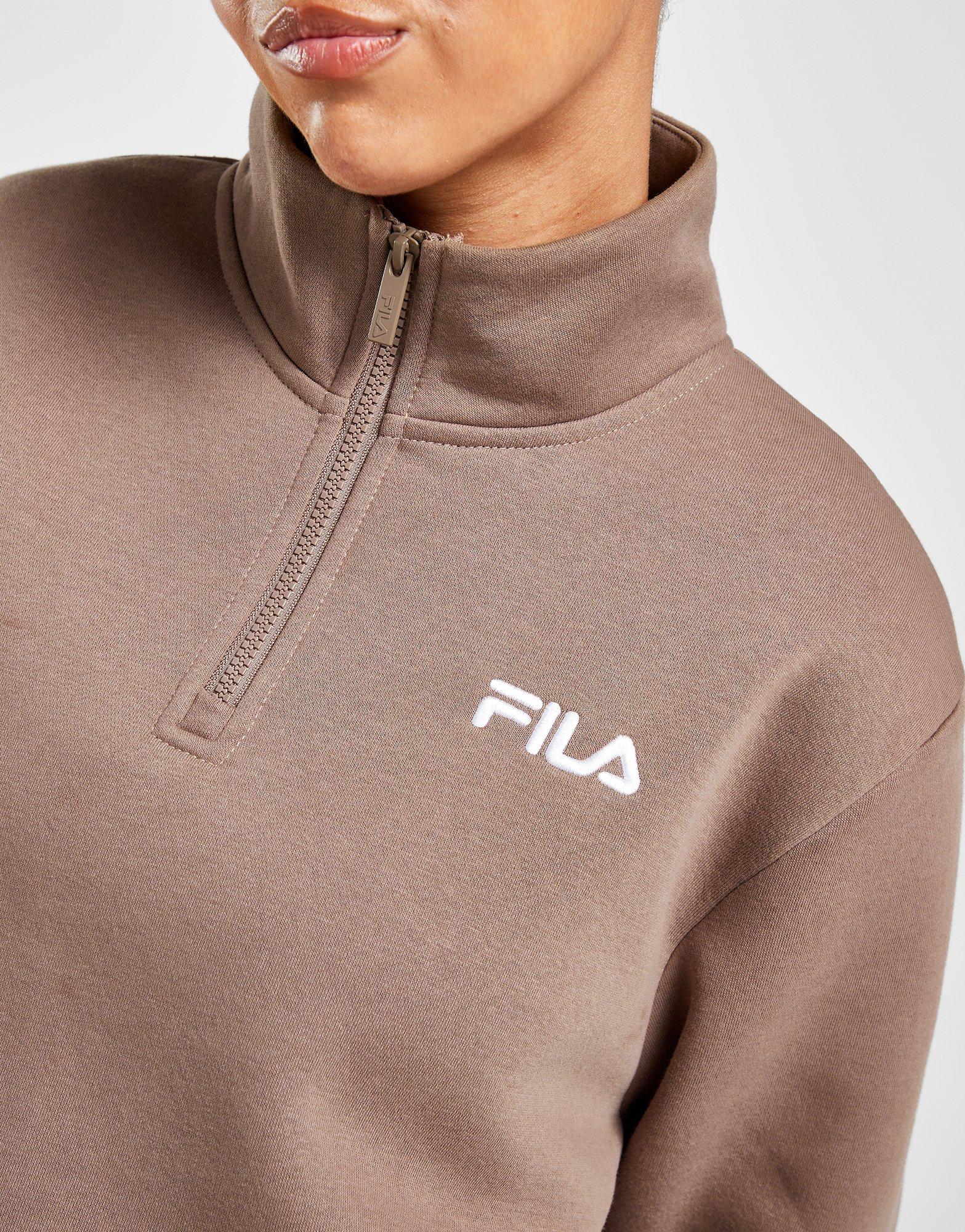 Ženski gornji dio trenirke FILA VESTA RASKOPČANA FILA EMERY BRN FW23JDW003EMERYBRN smeđa