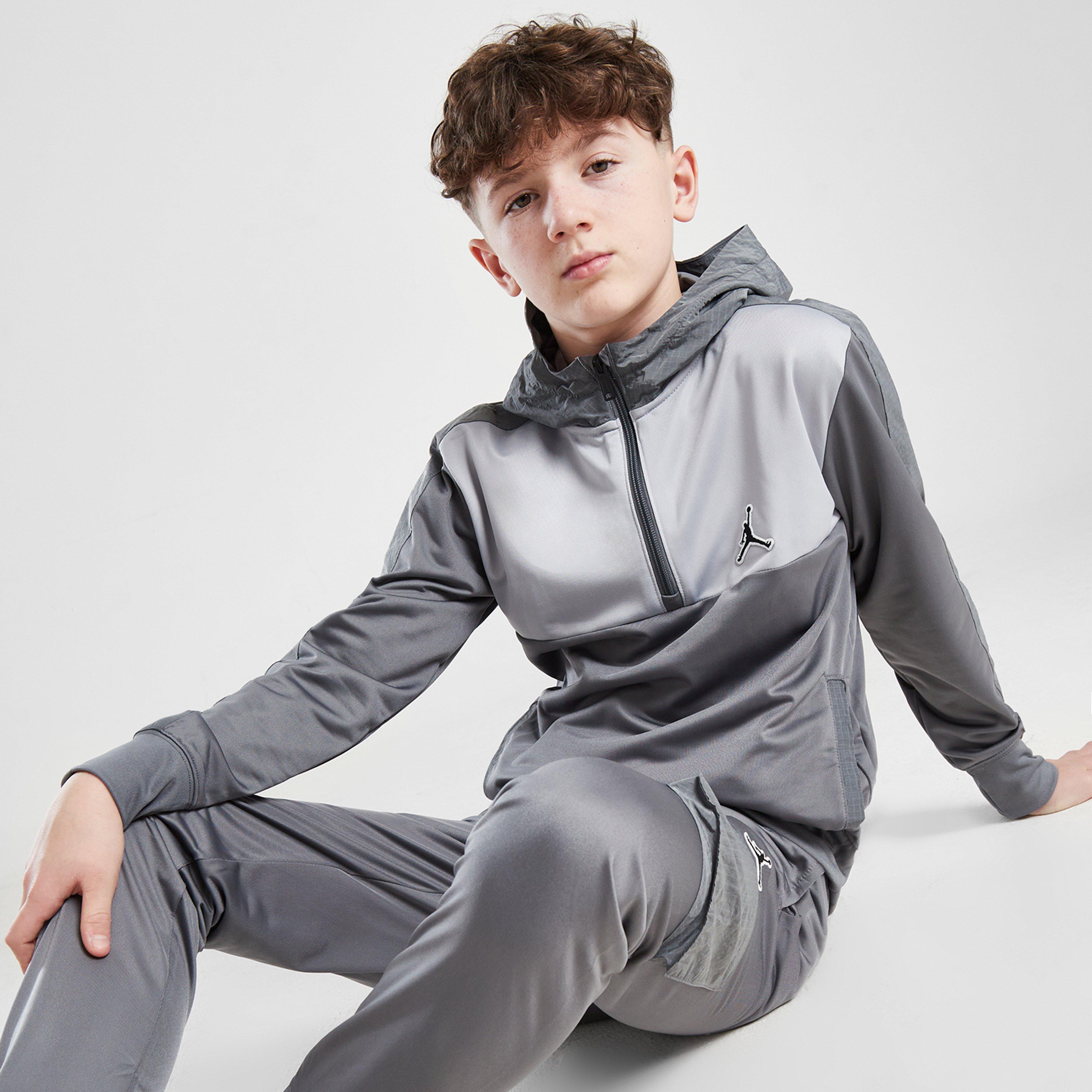 Детски анцуг JORDAN КОМПЛЕКТ WVN PNL CRGO OH SUIT GRY/BLK B