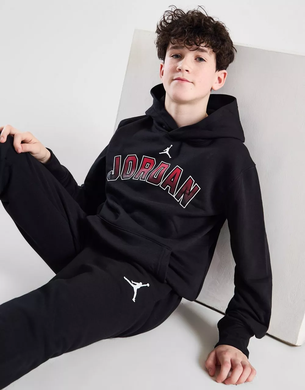 NikeHad JORDAN КОФТА З КАПЮШОНОМ FADE COLG OH BLK/RD B, фото 1 з 5