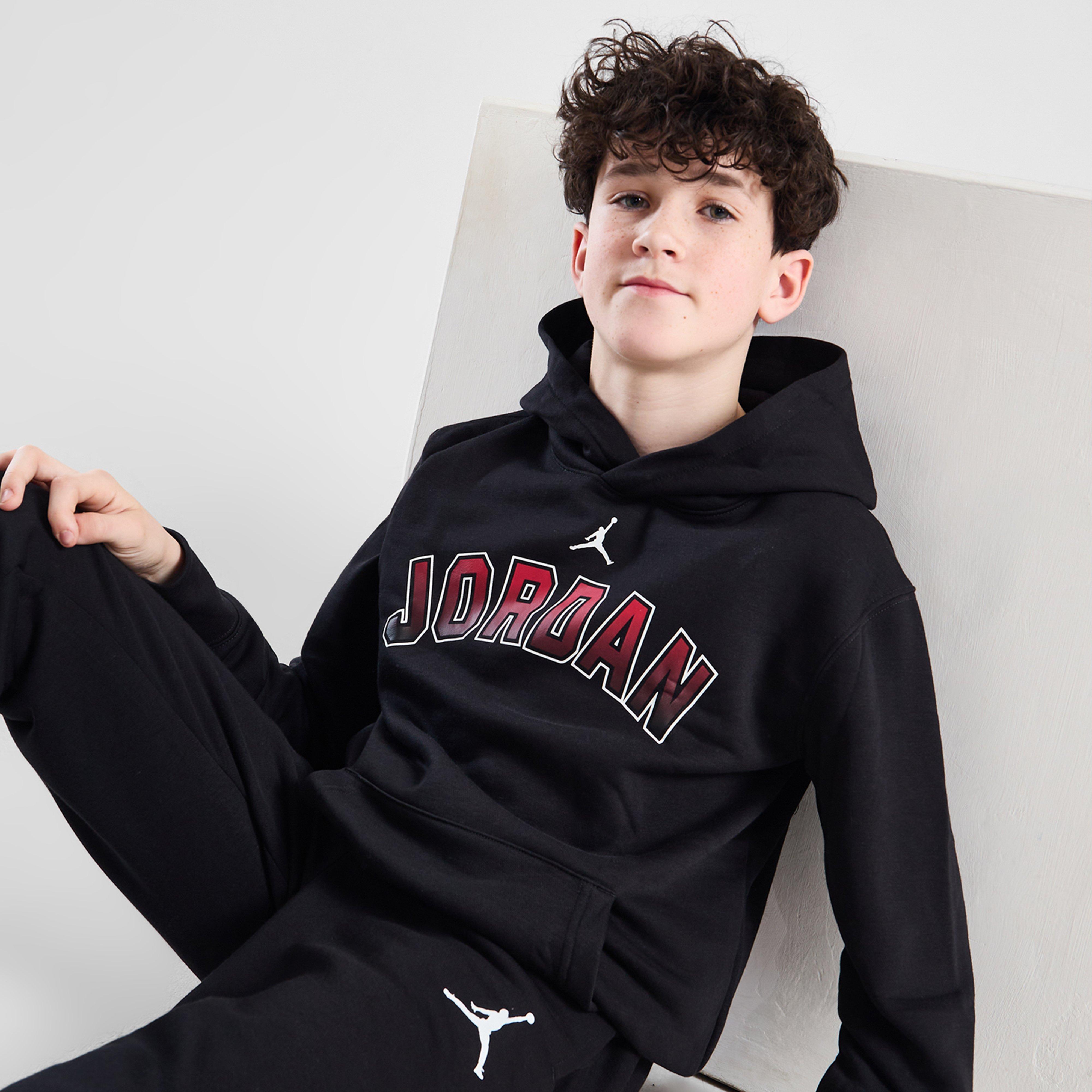 Bluza Hoodie dziecięca JORDAN BLUZA Z KAPTUREM FADE COLG OH BLK/RD B