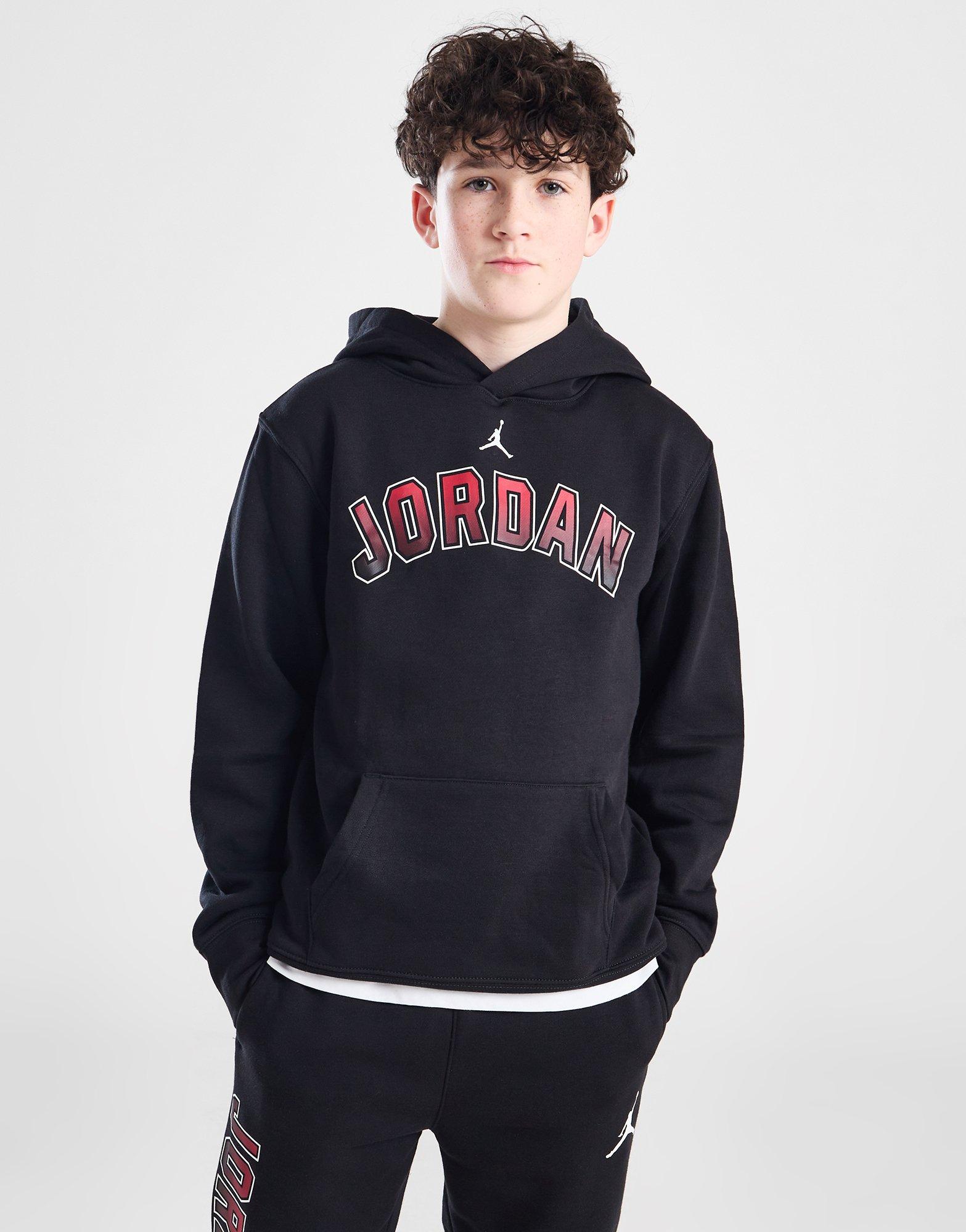 JORDAN BLUZĂ CU GLUGĂ FADE COLG OH BLK/RD B 95D091-023 Negru