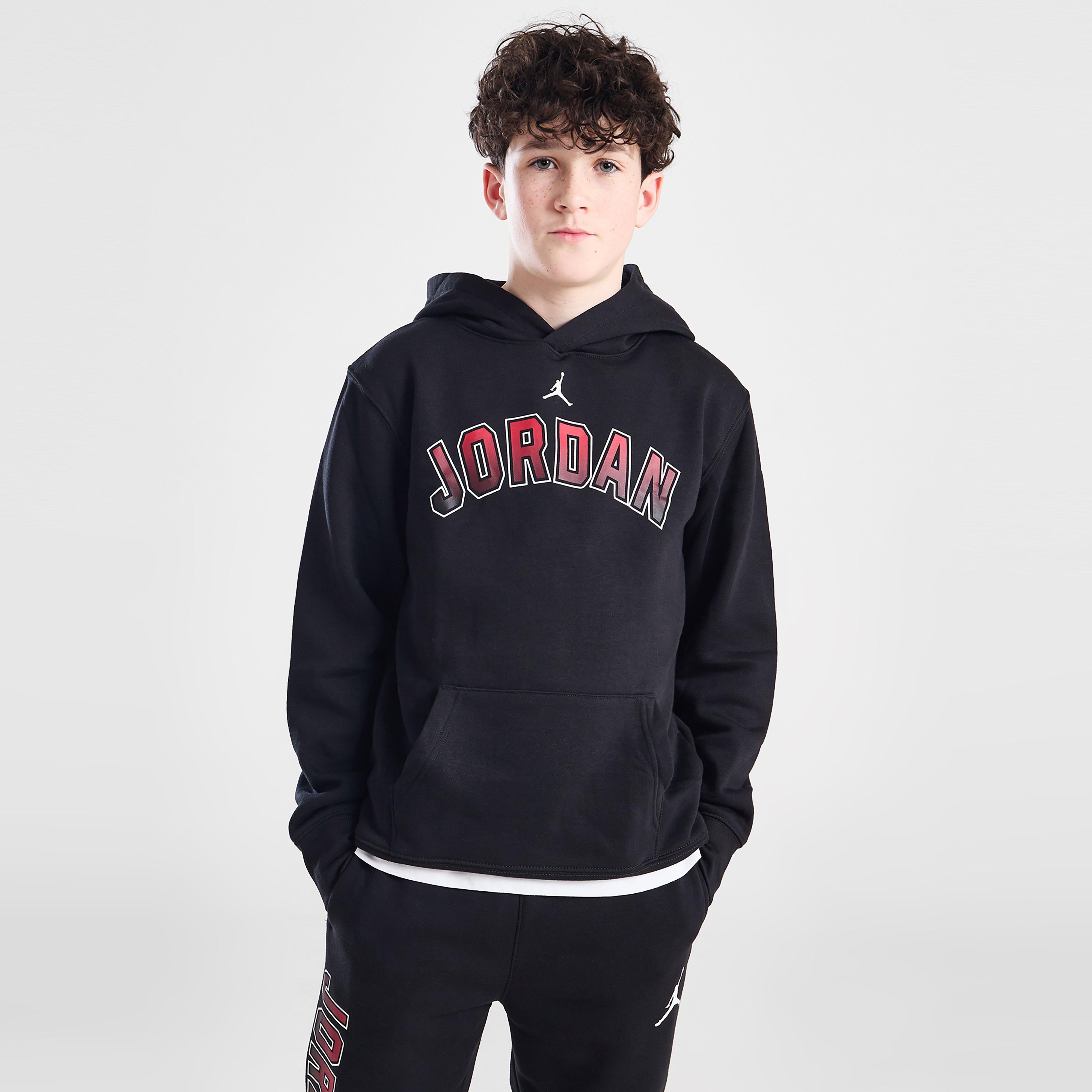 Bluza Hoodie dziecięca JORDAN BLUZA Z KAPTUREM FADE COLG OH BLK/RD B