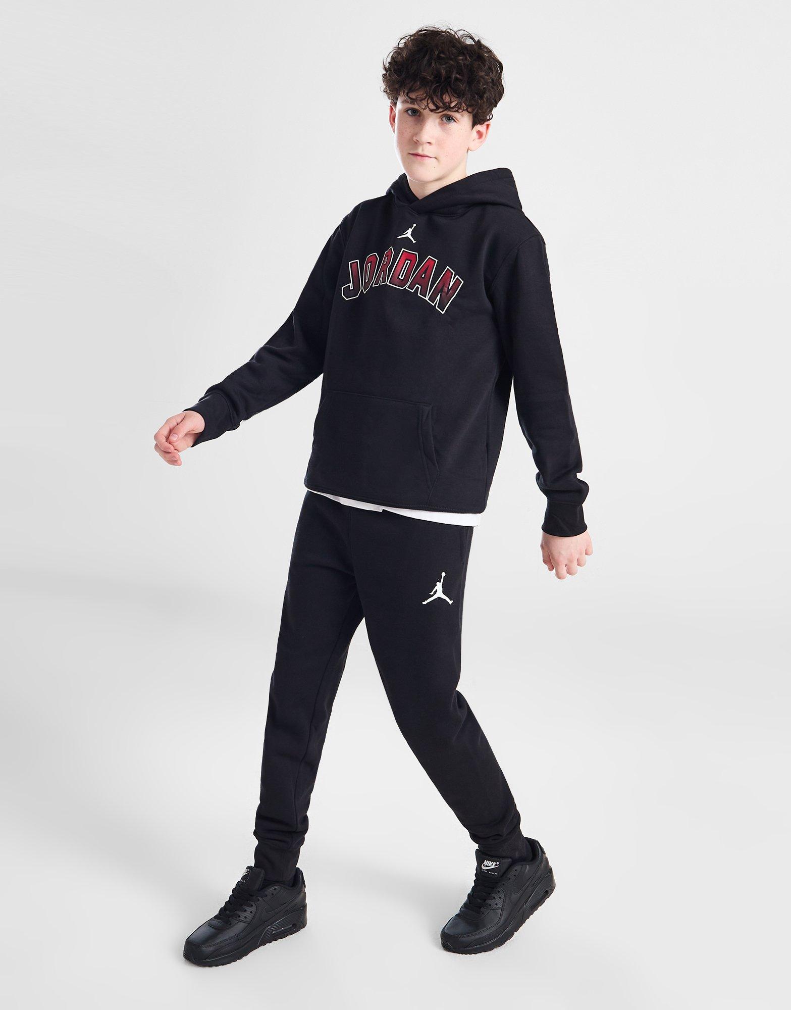 JORDAN BLUZĂ CU GLUGĂ FADE COLG OH BLK/RD B 95D091-023 Negru