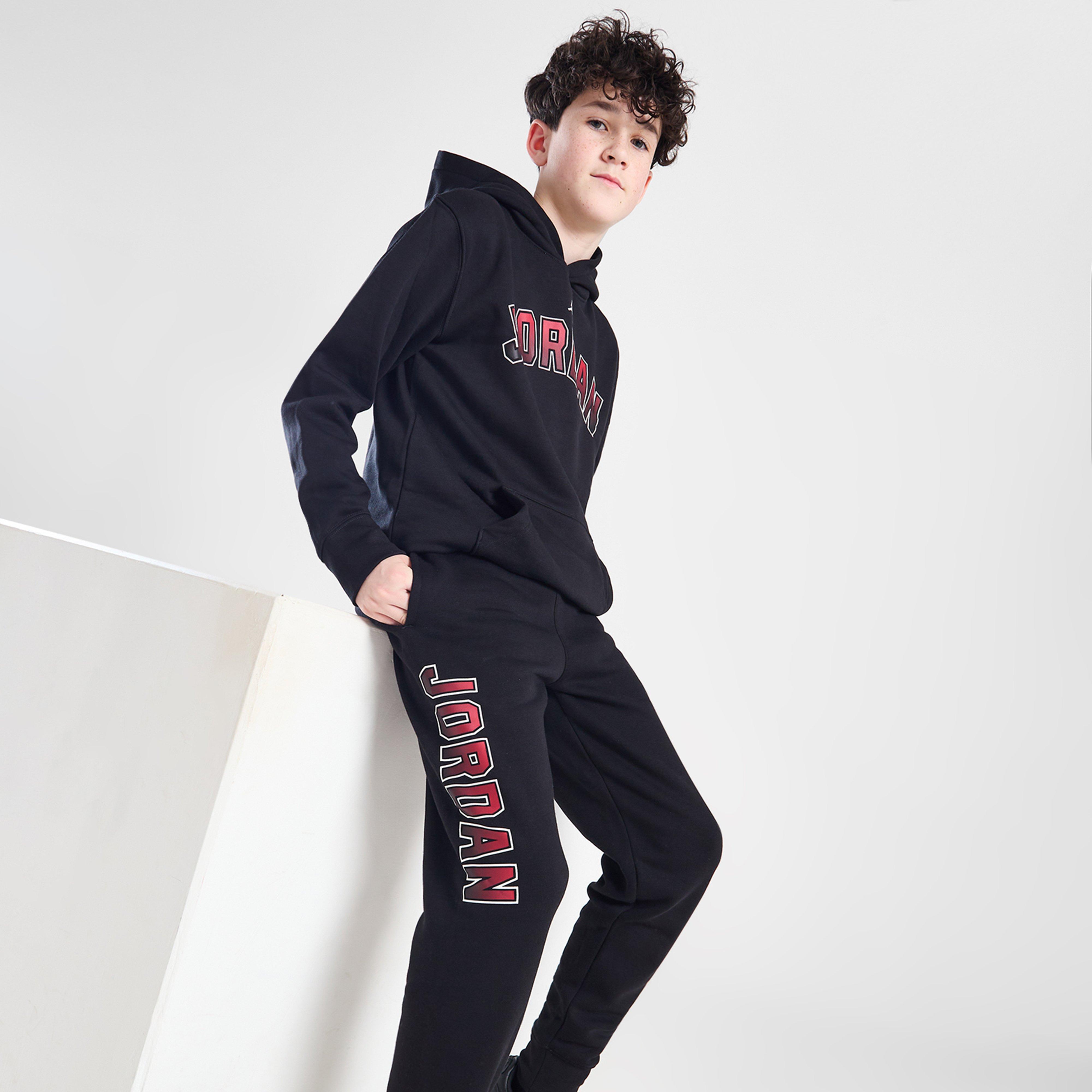 Gyerek melegítőnadrág és jogger JORDAN NADRÁG FADE COLG JOG BLK/RD B