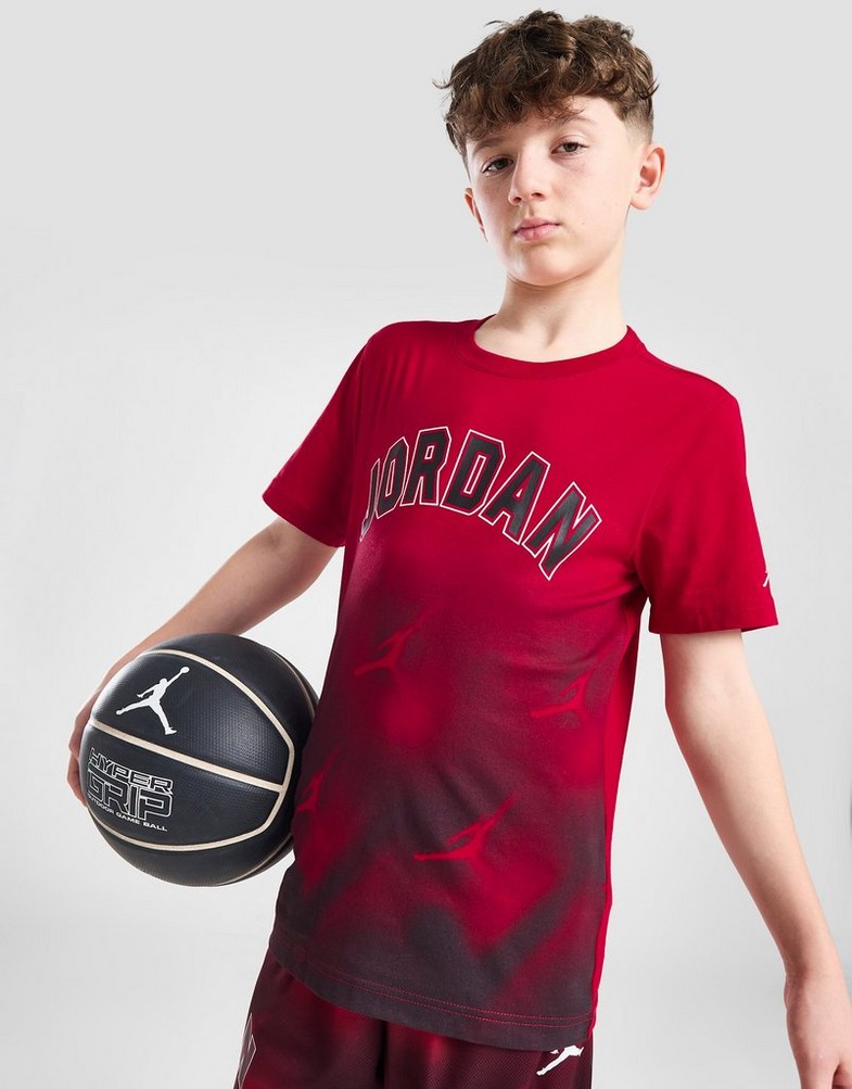 Koszulka, t-shirt dziecięcy JORDAN T-SHIRT FADE COLG T RED/WH B