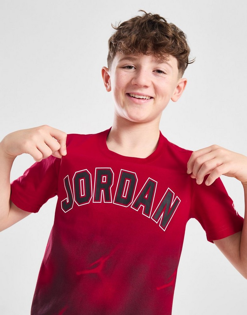 Koszulka, t-shirt dziecięcy JORDAN T-SHIRT FADE COLG T RED/WH B