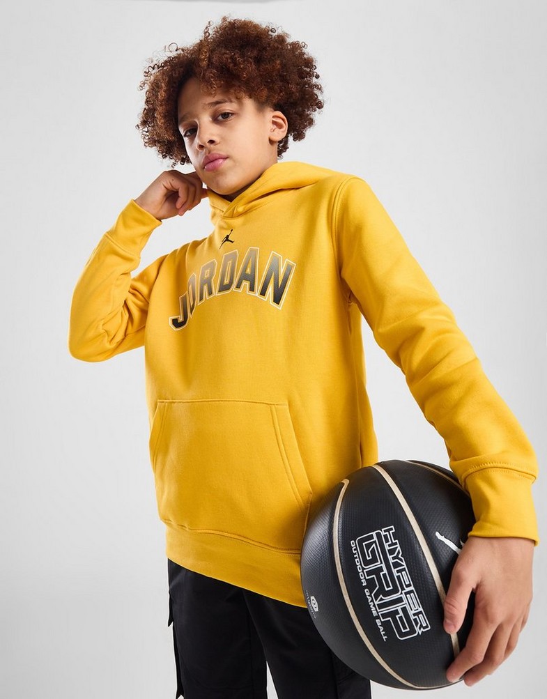Detská mikina JORDAN MIKINA S KAPUCÍ FADE COLG OH YEL/BLK B 95D091-Y3E Zlatá