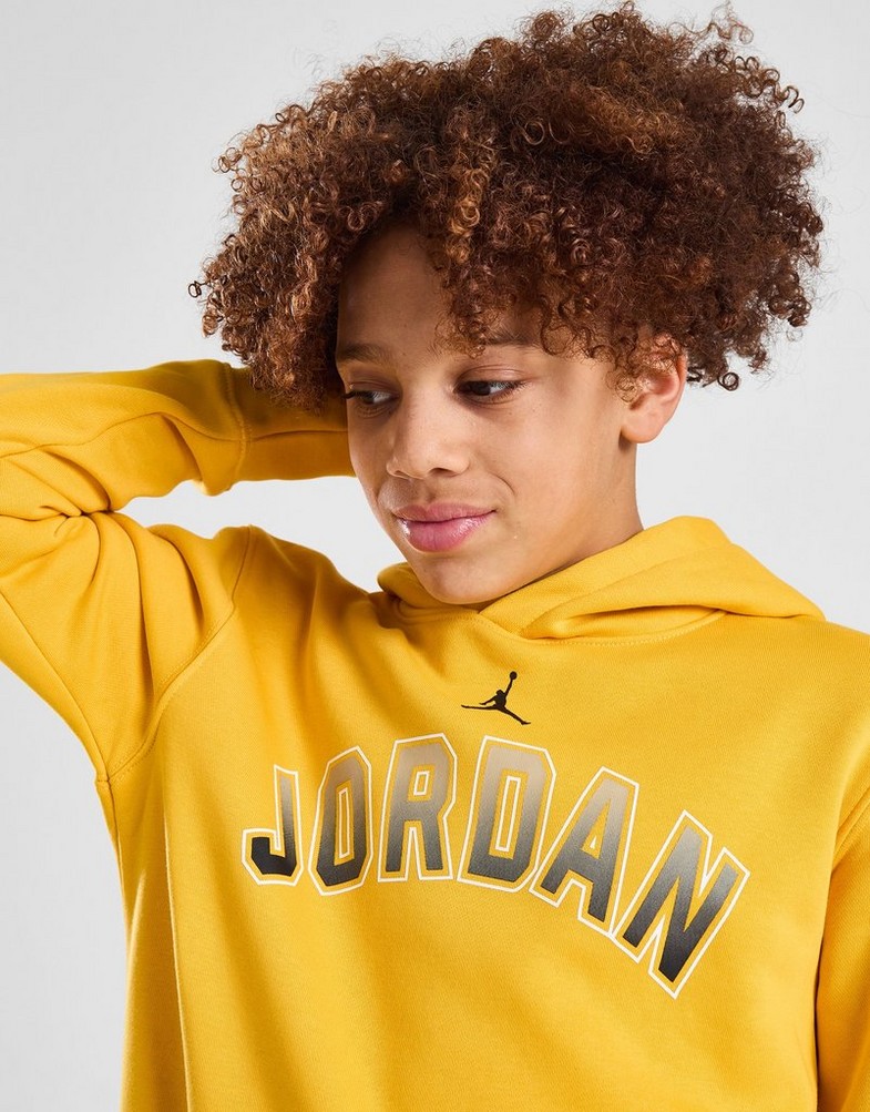Detská mikina JORDAN MIKINA S KAPUCÍ FADE COLG OH YEL/BLK B 95D091-Y3E Zlatá