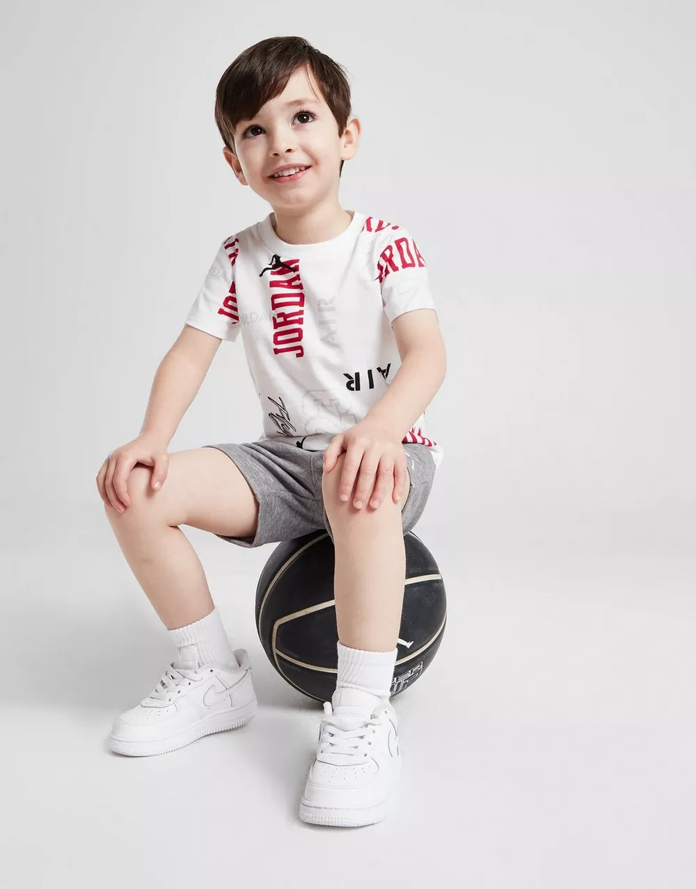 NikeHad JORDAN КОМПЛЕКТ AOP T/SHT WHT/GRY, фото 1 з 5