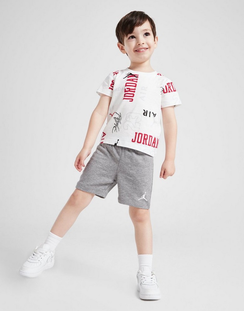 Дитячі спортивні костюми JORDAN КОМПЛЕКТ AOP T/SHT WHT/GRY 65D051-GEH Білий