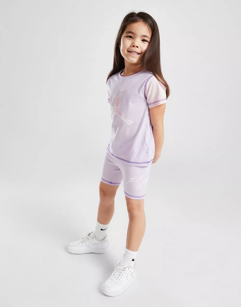 NikeHad JORDAN КОМПЛЕКТ (G)CBLK T/SHT ST LIL/PNK G, фото 1 з 6
