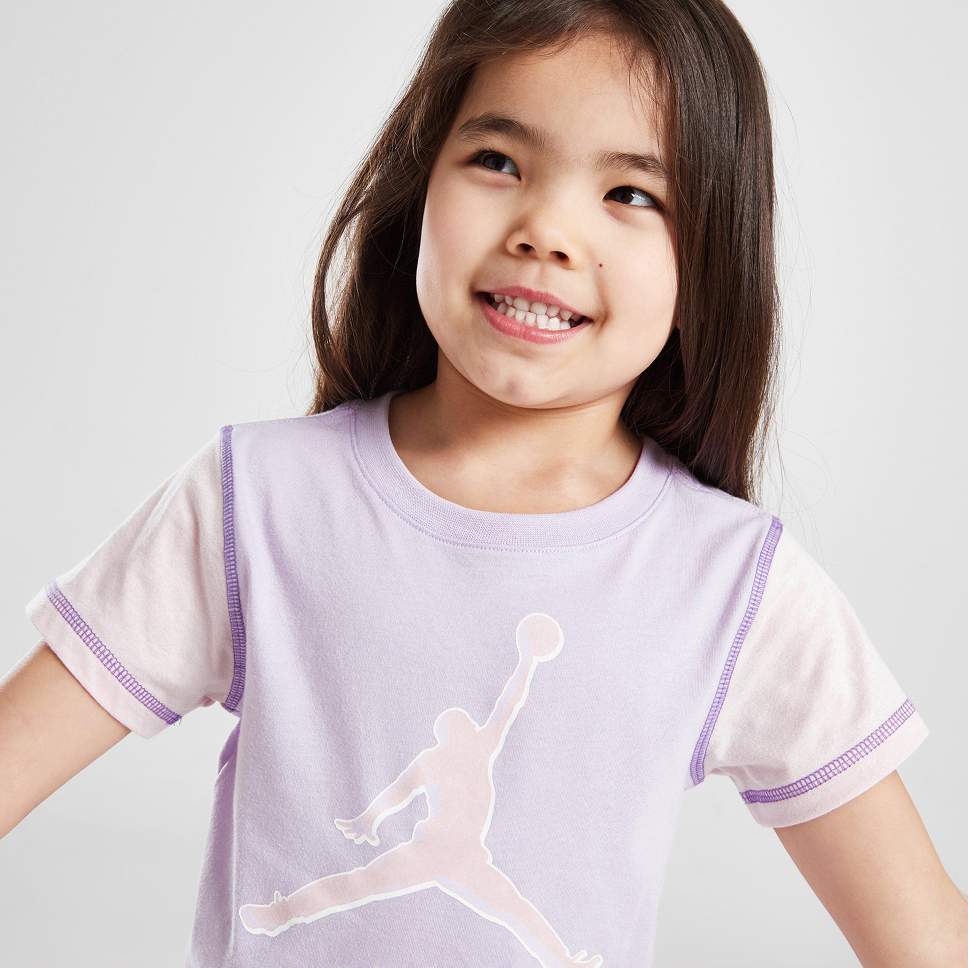 Trening pentru copii JORDAN SET (G)CBLK T/SHT ST LIL/PNK G