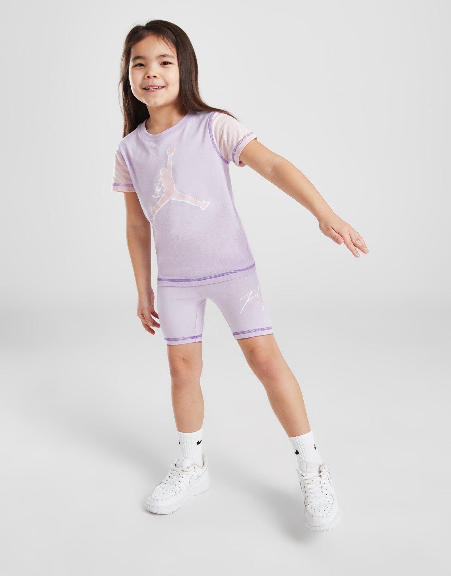 Gyerek melegítőszett JORDAN SZETT (G)CBLK T/SHT ST LIL/PNK G 35D007-P36 Lila