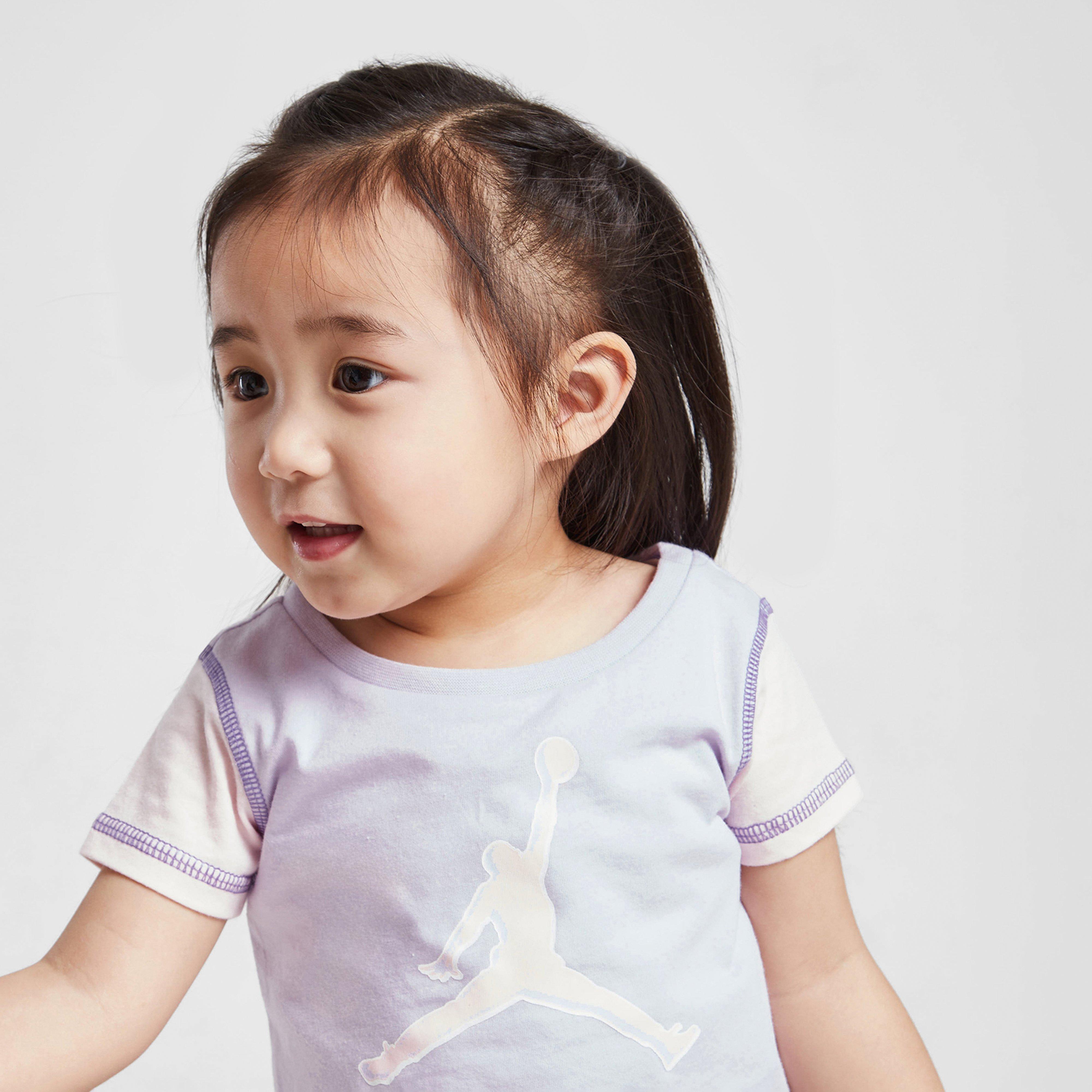 Gyerek melegítőszett JORDAN SZETT (G)CBLK T/SHT ST LIL/PNK G