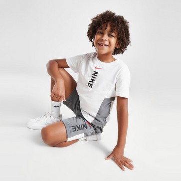 Trening pentru copii NIKE SET HYB T/SHT WHT/GRY