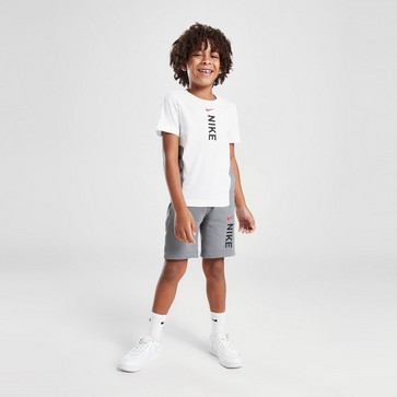 Trening pentru copii NIKE SET HYB T/SHT WHT/GRY