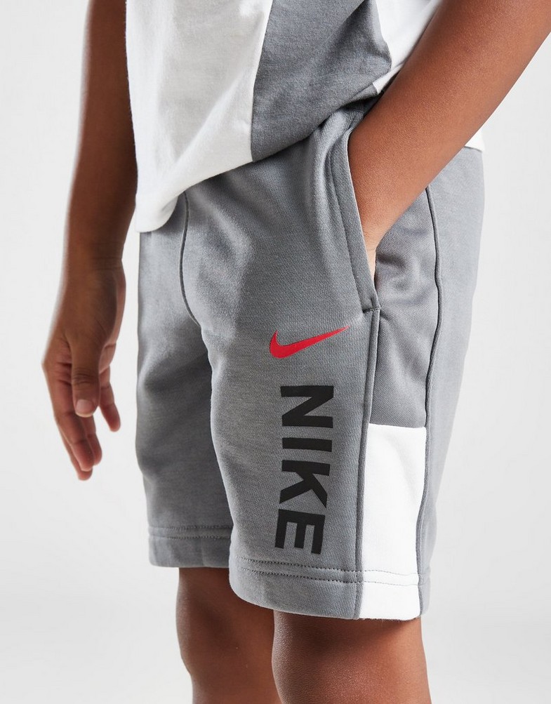 Komplet dresowy dziecięcy NIKE KOMPLET HYB T/SHT WHT/GRY