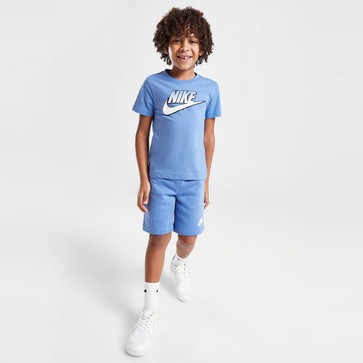 Trening pentru copii NIKE SET FADE LGO T/SHT BLU/WH