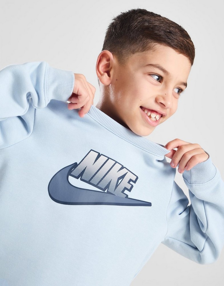 Komplet dresowy dziecięcy NIKE KOMPLET FADE LGO CRWST L'BLU$