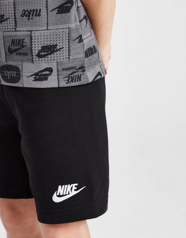 Дитячі спортивні костюми NIKE КОМПЛЕКТ AOP TEE/SHT BLK/GRY 86L773-023 Чорний