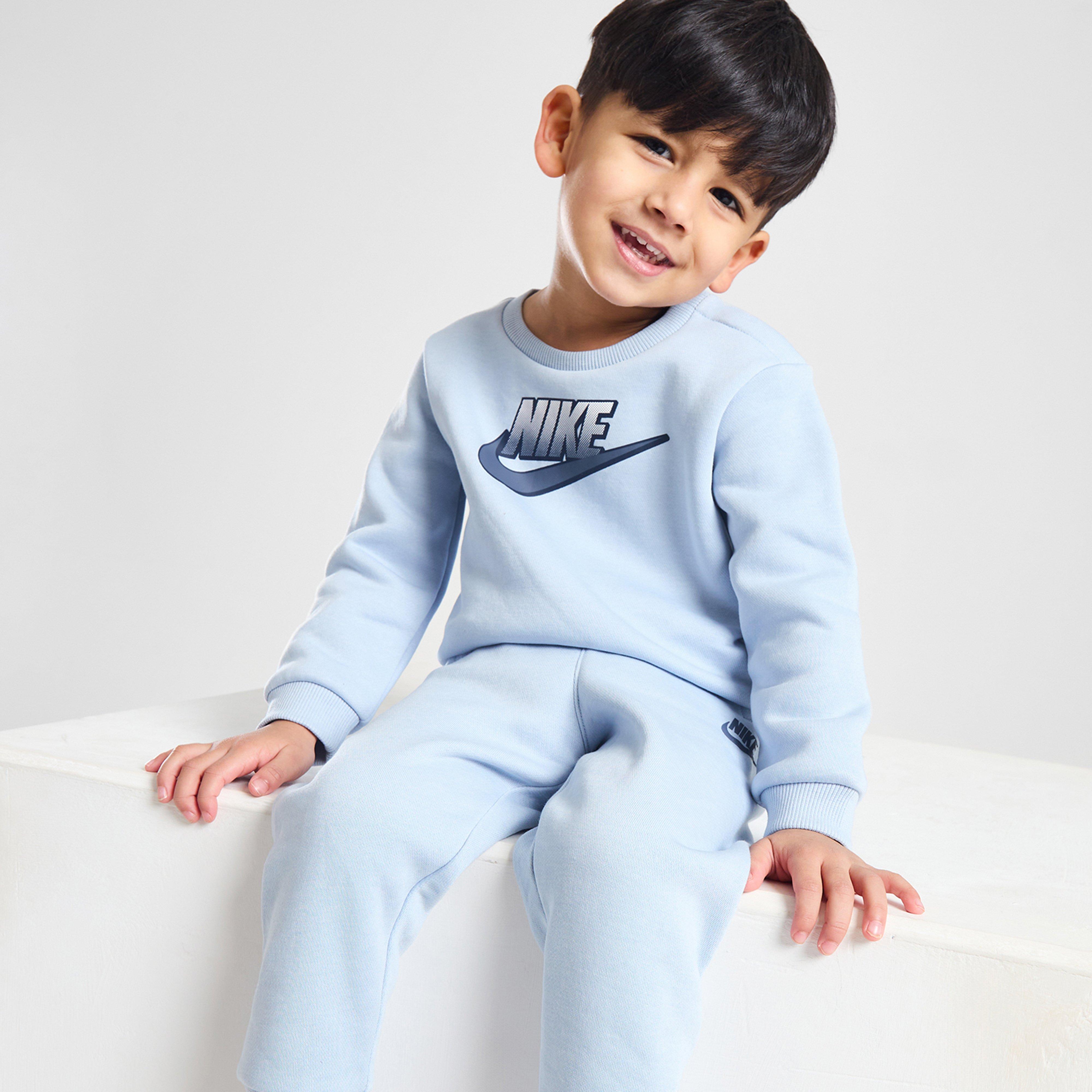 Komplet dresowy dziecięcy NIKE KOMPLET FADE LGO CRWST L'BLU$