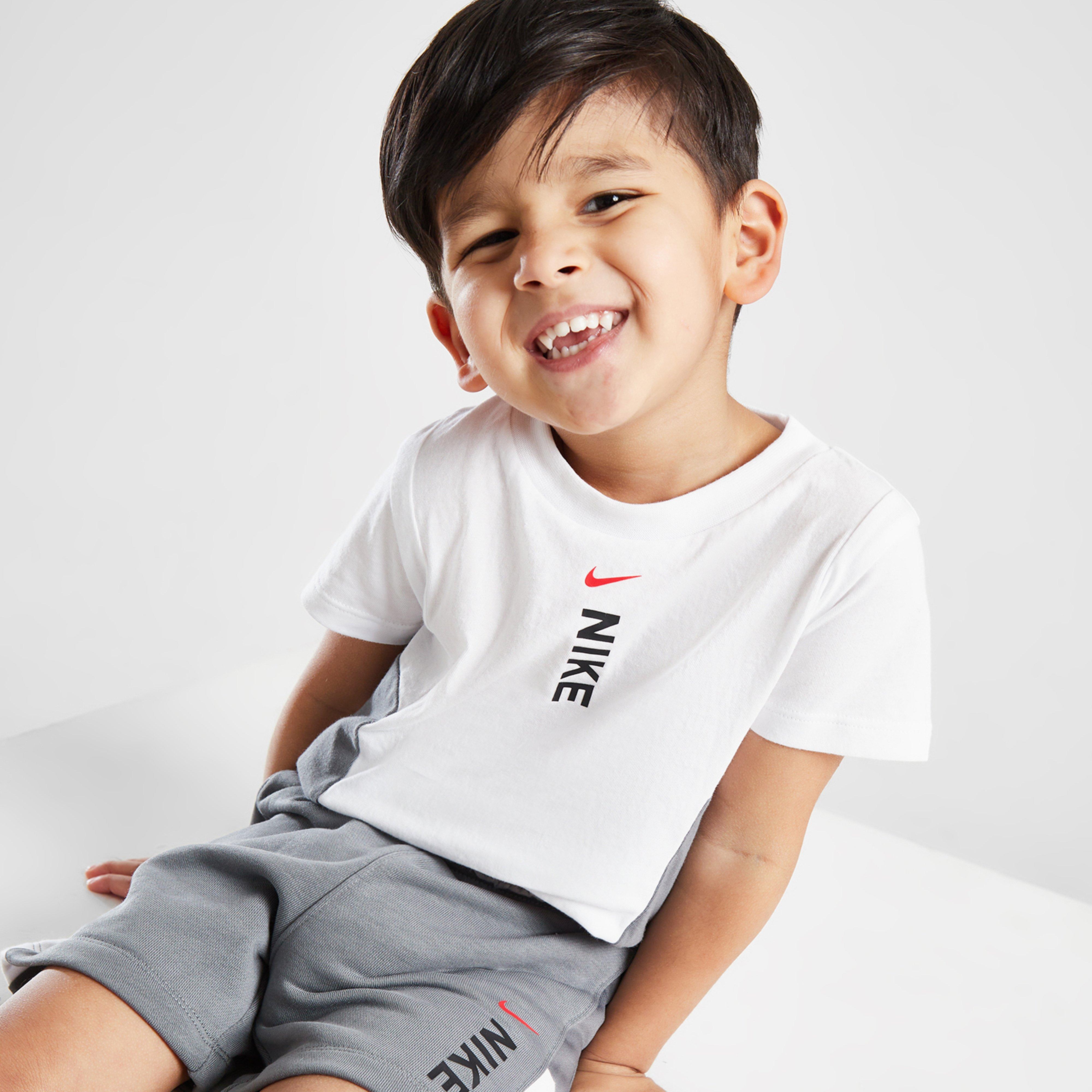 Gyerek melegítőszett NIKE SZETT HYB T/SHT WHT/GRY