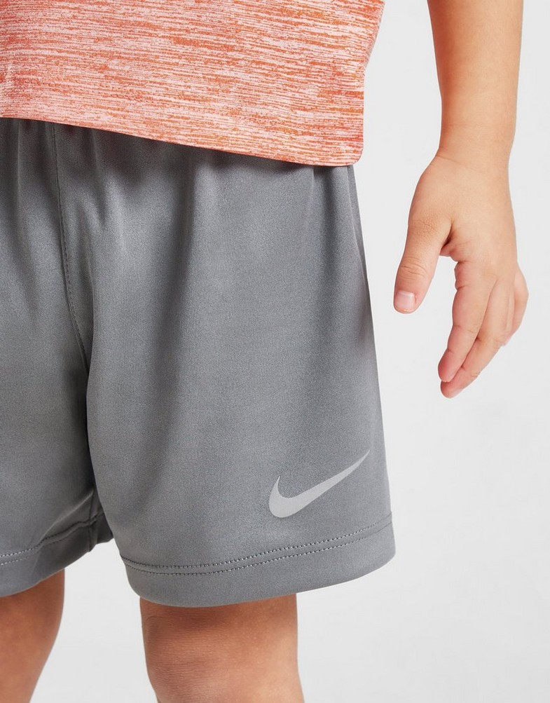 Komplet dresowy dziecięcy NIKE KOMPLET MILER T/SHT ORG/GRY