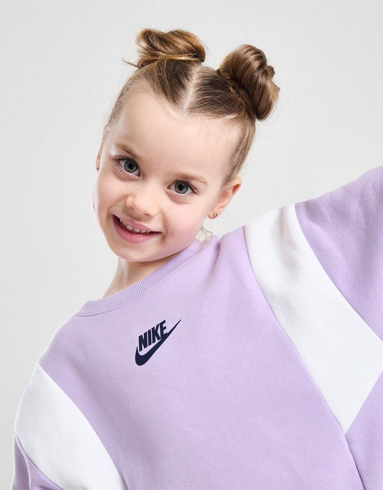 Дитячі спортивні костюми NIKE КОМПЛЕКТ (G)CBLK SUIT LIL/WHT$ 36L203-PAK Фіолетовий