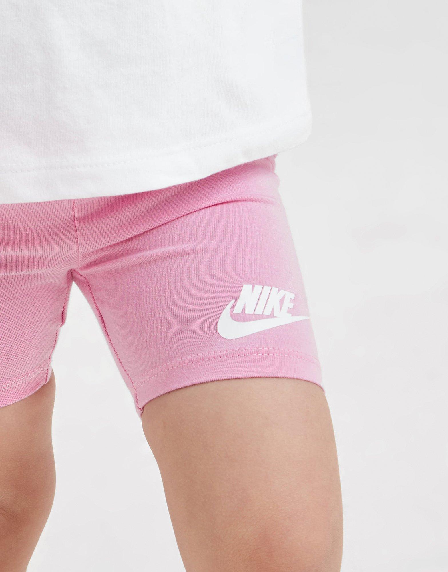 Gyerek melegítőszett NIKE SZETT (G)CBLK TEE/SHT WHT/PNK G 16L933-AAH Fehér