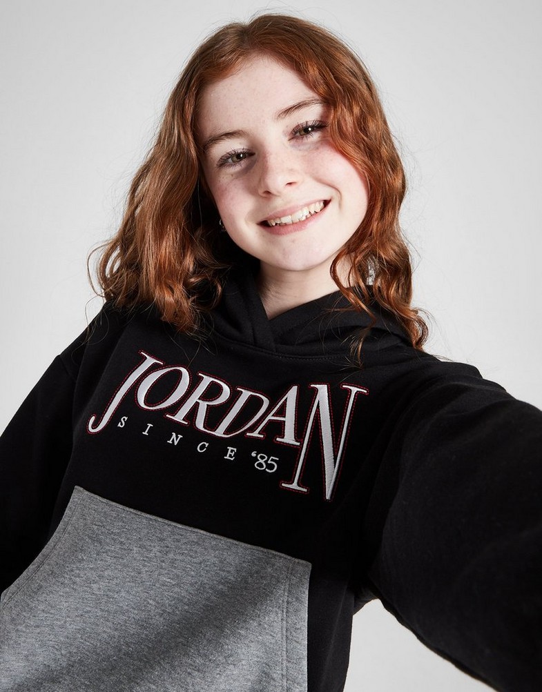 JORDAN BLUZA Z KAPTUREM FUNDAMENTALS BLOCKED GIRL G 45C963-023 Czarny