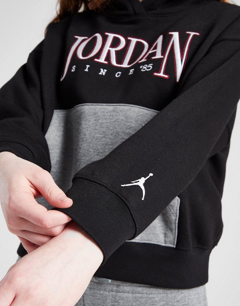 JORDAN BLUZA Z KAPTUREM FUNDAMENTALS BLOCKED GIRL G 45C963-023 Czarny