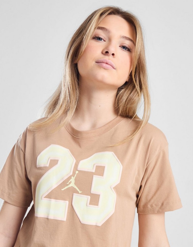 Vaikiški marškinėliai JORDAN MARŠKINĖLIAI 23 FLIGHT SS TEE GIRL G 45C990-X0L Rusva
