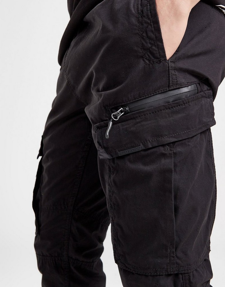 Męskie SUPPLY & DEMAND SPODNIE SNAPPER CRG BLK SUPTM16847 Czarny