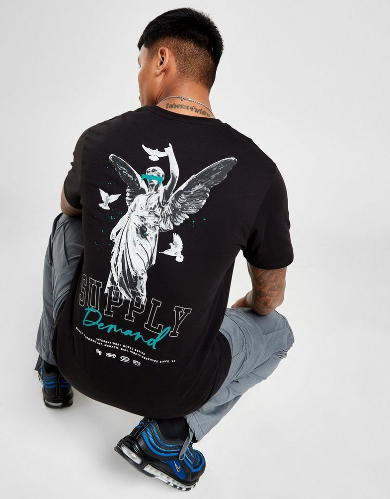 Pánske tričko SUPPLY & DEMAND TRIČKO FUSA TEE BLK . SUPTM16794 Čierna