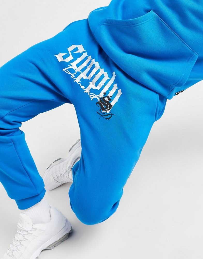 SUPPLY & DEMAND SPODNIE BLAZE CAMO PNT BLU . SUPTM16842 Niebieski