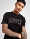 SUPPLY & DEMAND T-SHIRT BUCK TEE BLK .