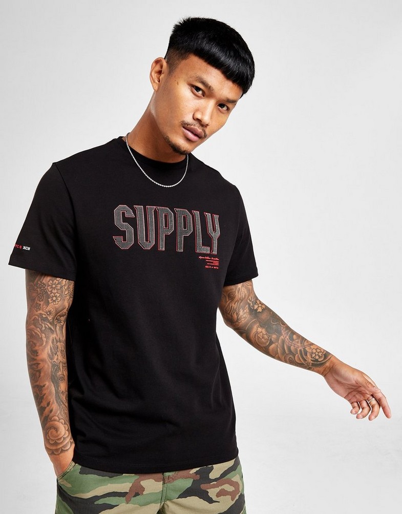 Koszulka, t-shirt męski SUPPLY & DEMAND T-SHIRT BUCK TEE BLK . SUPTM16792 Czarny