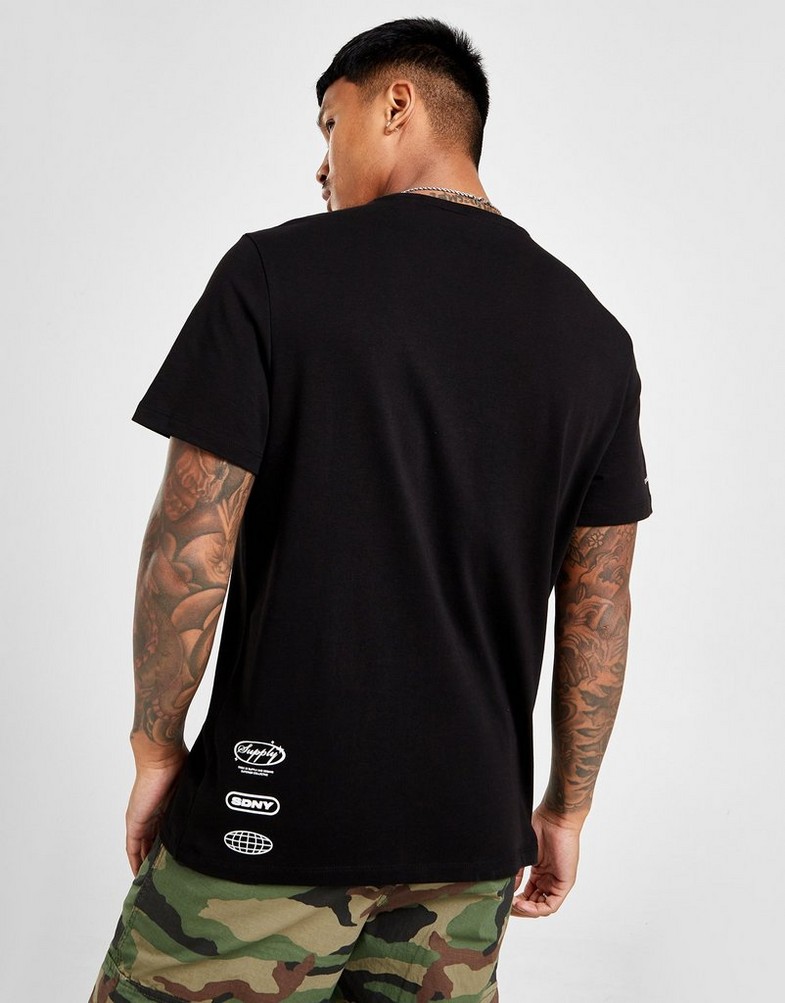 Koszulka, t-shirt męski SUPPLY & DEMAND T-SHIRT BUCK TEE BLK . SUPTM16792 Czarny