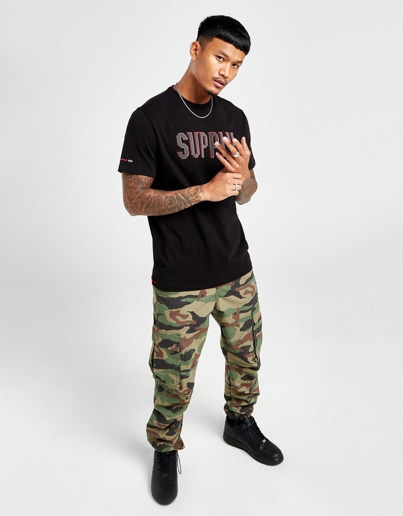 Koszulka, t-shirt męski SUPPLY & DEMAND T-SHIRT BUCK TEE BLK . SUPTM16792 Czarny